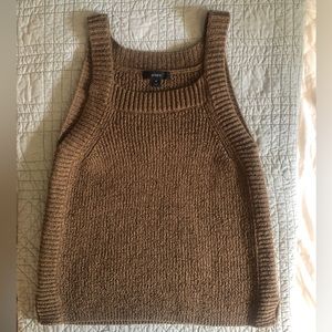 J Crew M Chestnut brown sweater tank.